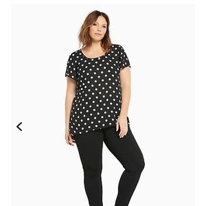 Torrid - Polka Dot Georgette Hi-Lo Blouse